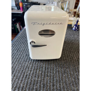 Frigidaire White Mini 6 Pack Fridge Vintage Retro Styled TESTED WORKS EUC